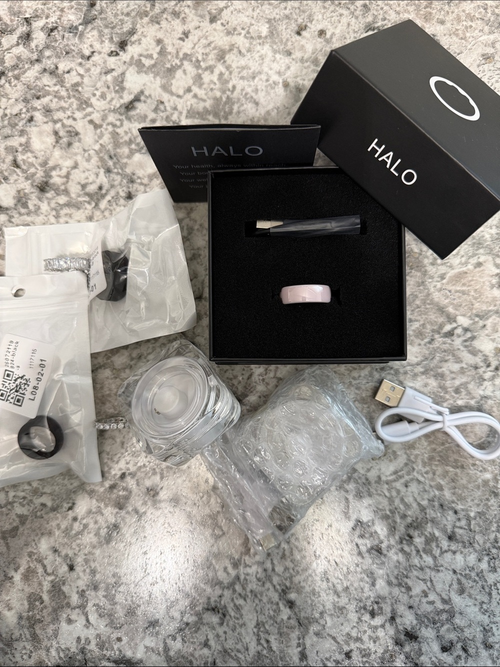 Halo Women’s Size 9 Pink Ceramic Smart Ring